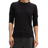 Marc O'Polo Damen Langarmshirt - Jersey T-Shirts Longsleeve, Ringelshirt, Rundhals, Baumwolle – 4/7
