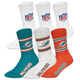 NFL Unisex Socken, 6er Pack - NFL Teams, 6Pack Crew Socks, Football, Logo, Baumwollmischung – 1/6