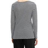 Marc O'Polo Damen Langarmshirt - Slub-Jersey T-Shirt Longsleeve, Regular Fit, Baumwolle, gestreift – 3/5