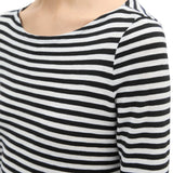 Marc O'Polo Damen Langarmshirt - Slub-Jersey T-Shirt Longsleeve, Regular Fit, Baumwolle, gestreift – 4/5