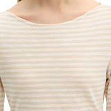 Marc O'Polo Damen Langarmshirt - Slub-Jersey T-Shirt Longsleeve, Regular Fit, Baumwolle, gestreift – 4/5