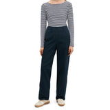Marc O'Polo Damen Langarmshirt - Slub-Jersey T-Shirt Longsleeve, Regular Fit, Baumwolle, gestreift – 5/5