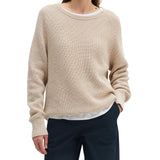 Marc O'Polo Women's Knit Sweater - Long-Sleeve Pullover, Crew Neck, Chunky Knit, Loose Fit, Cotton – 2/5