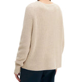 Marc O'Polo Women's Knit Sweater - Long-Sleeve Pullover, Crew Neck, Chunky Knit, Loose Fit, Cotton – 3/5