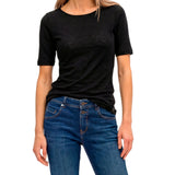 Marc O'Polo Damen T-Shirt - Slub-Jersey T-Shirt Shortsleeve, U-Boot-Ausschnitt, Regular Fit, Baumwolle – 2/5