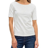 Marc O'Polo Damen T-Shirt - Slub-Jersey T-Shirt Shortsleeve, U-Boot-Ausschnitt, Regular Fit, Baumwolle – 2/5