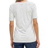 Marc O'Polo Damen T-Shirt - Slub-Jersey T-Shirt Shortsleeve, U-Boot-Ausschnitt, Regular Fit, Baumwolle – 3/5