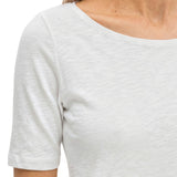 Marc O'Polo Damen T-Shirt - Slub-Jersey T-Shirt Shortsleeve, U-Boot-Ausschnitt, Regular Fit, Baumwolle – 4/5