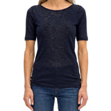 Marc O'Polo Damen T-Shirt - Slub-Jersey T-Shirt Shortsleeve, U-Boot-Ausschnitt, Regular Fit, Baumwolle – 2/5