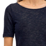 Marc O'Polo Damen T-Shirt - Slub-Jersey T-Shirt Shortsleeve, U-Boot-Ausschnitt, Regular Fit, Baumwolle – 4/5