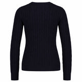 GANT Damen Cable-Strickpullover - STRETCH COTTON CABLE V-NECK, Zopfstrick – 2/10