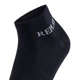 REPLAY Unisex Quarter Socks, 3-Pack - Short Socks, Cotton, Logo, solid color – 3/3