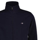 GANT Men's Sweat Jacket - SHIELD ZIP CARDIGAN, Stand Collar, Regular Fit, Logo Embroidery, Cotton Blend – 2/3