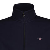 GANT Men's Sweat Jacket - SHIELD ZIP CARDIGAN, Stand Collar, Regular Fit, Logo Embroidery, Cotton Blend – 3/3