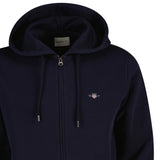 GANT Herren Sweatjacke - SHIELD ZIP HOODIE, Kapuze, Regular Fit, Logo-Stickerei, Baumwollmix – 2/3