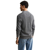 GANT Herren Strickpullover - WAFFLE KNIT HALF-ZIP SWEATER, Troyer, Waffelstruktur, Regular Fit, Baumwolle – 3/5