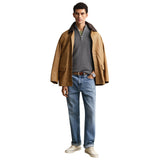 GANT Herren Strickpullover - WAFFLE KNIT HALF-ZIP SWEATER, Troyer, Waffelstruktur, Regular Fit, Baumwolle – 5/5