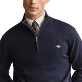 GANT Men's Knit Sweater - CLASSIC HALF-ZIP SWEATER, Half-Zip Collar, Regular Fit, Cotton – 4/5