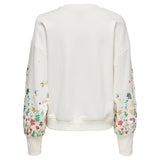 ONLY Women's Sweatshirt - ONLBROOKE O-NECK FLOWER, Crew Neck, Cotton Blend, Flowers – 2/6