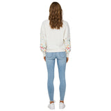 ONLY Women's Sweatshirt - ONLBROOKE O-NECK FLOWER, Crew Neck, Cotton Blend, Flowers – 4/6