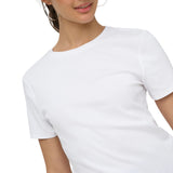 ONLY Damen T-Shirt - ONLRILEY TOP, Rundhals, Baumwollmischung, Slim Fit, einfarbig – 6/7