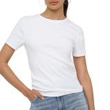 ONLY Damen T-Shirt - ONLRILEY TOP, Rundhals, Baumwollmischung, Slim Fit, einfarbig – 7/7