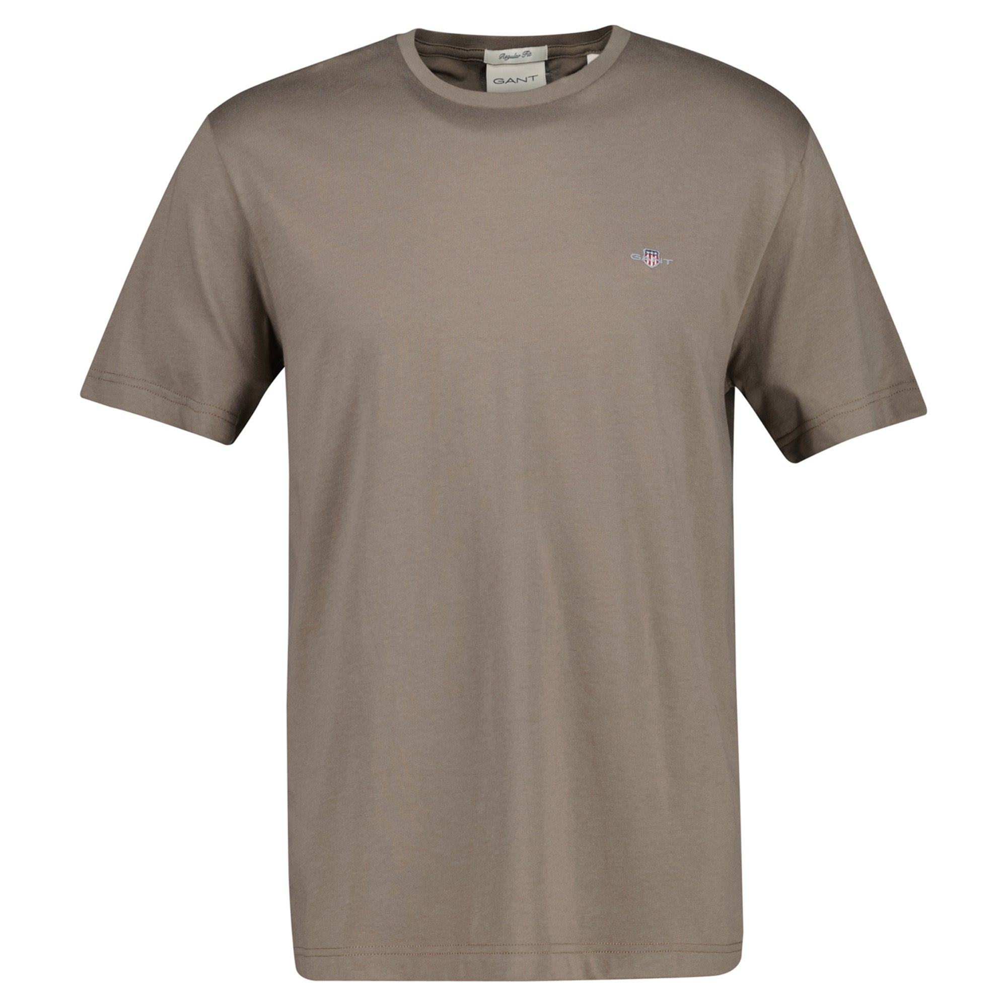 GANT Herren T-Shirt - REGULAR SHIELD, Rundhals, kurzarm, Baumwolle, Stickerei