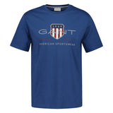 GANT Herren T-Shirt - REGULAR ARCHIVE SHIELD, Rundhals, kurzarm, Baumwolle, Print