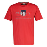 GANT Herren T-Shirt - REGULAR ARCHIVE SHIELD, Rundhals, kurzarm, Baumwolle, Print