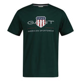 GANT Herren T-Shirt - REGULAR ARCHIVE SHIELD, Rundhals, kurzarm, Baumwolle, Print