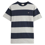 GANT Herren T-Shirt gestreift - BAR STRIPE T-SHIRT, Rundhals, Kurzarm, Baumwolle