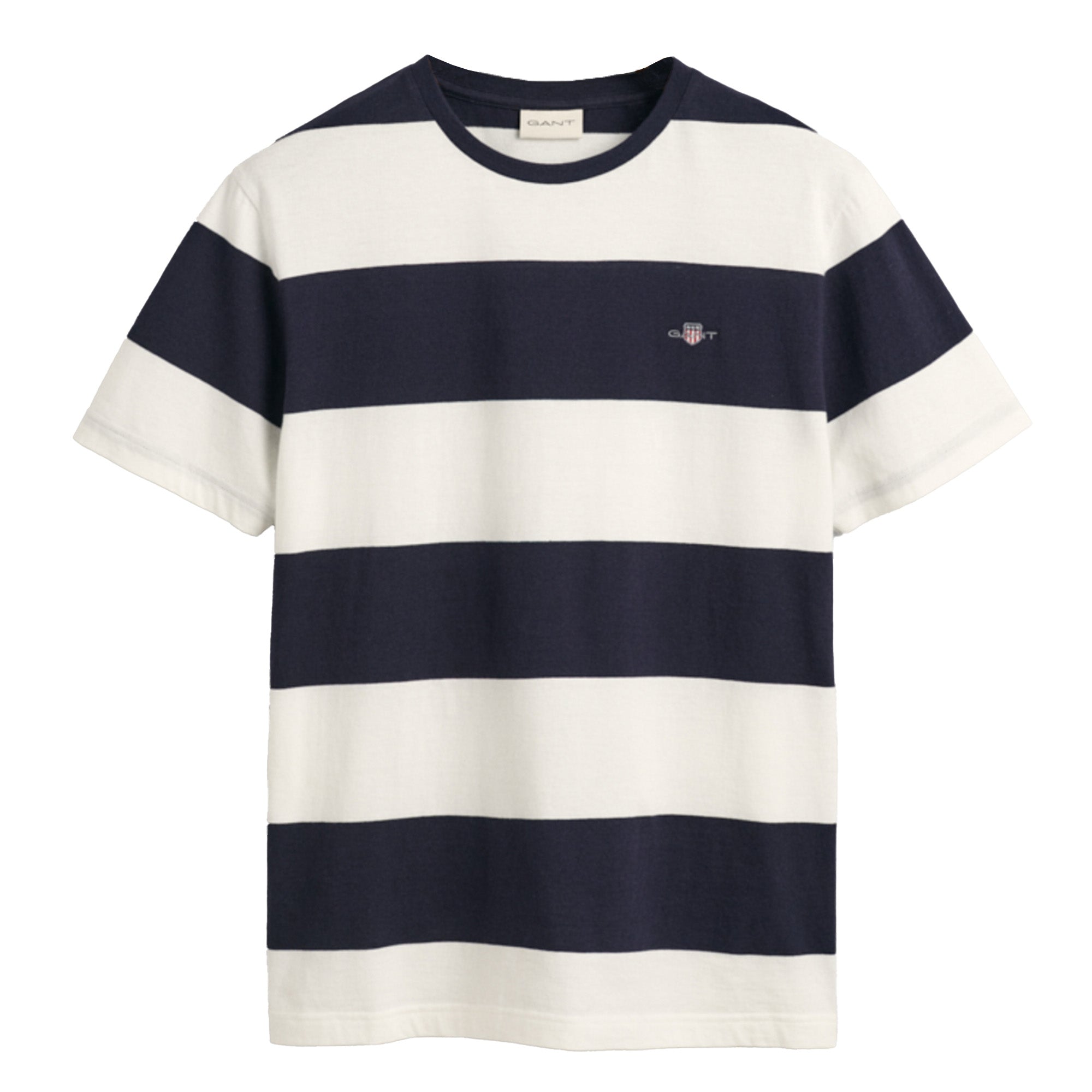 GANT Herren T-Shirt gestreift - BAR STRIPE T-SHIRT, Rundhals, Kurzarm, Baumwolle
