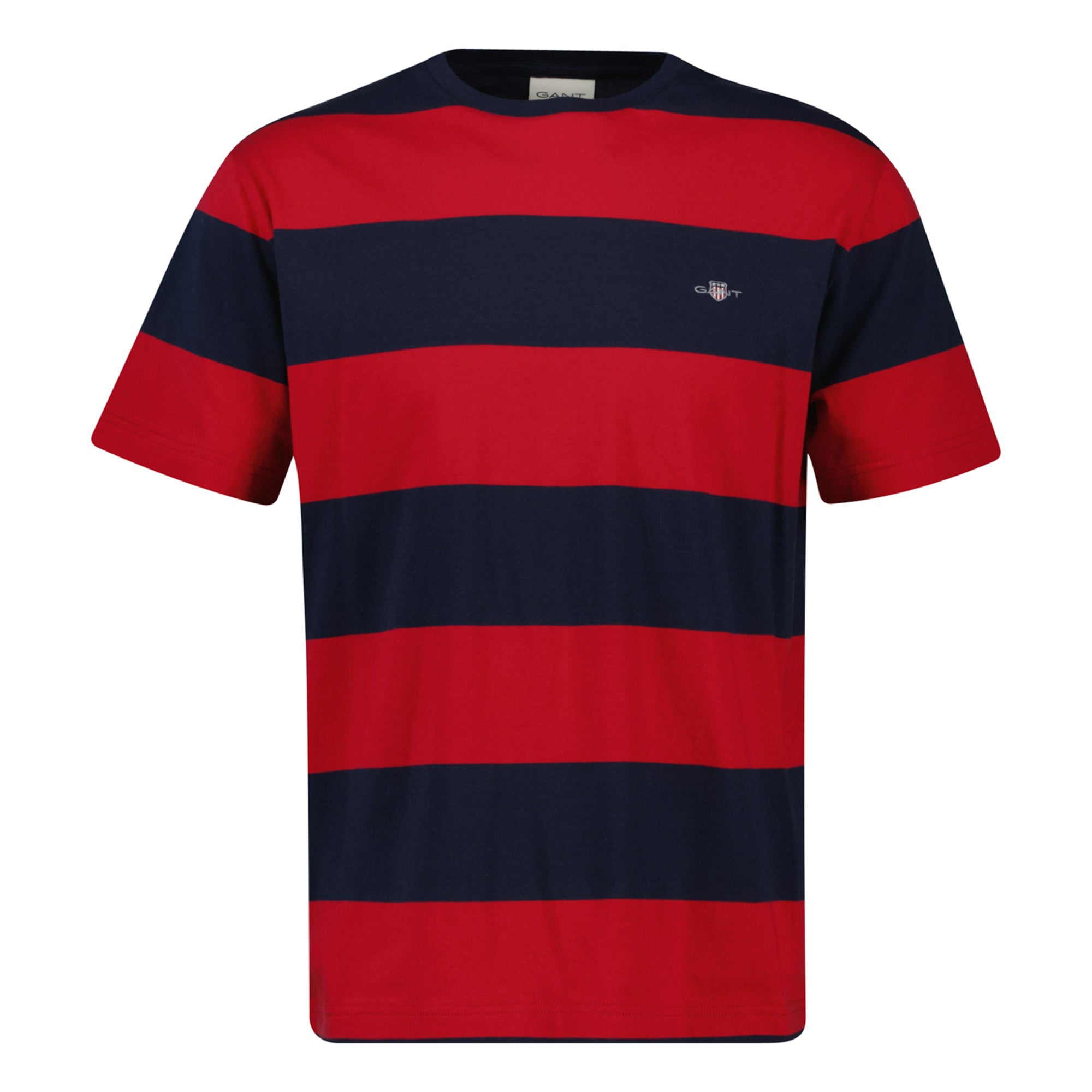 GANT Herren T-Shirt gestreift - BAR STRIPE T-SHIRT, Rundhals, Kurzarm, Baumwolle