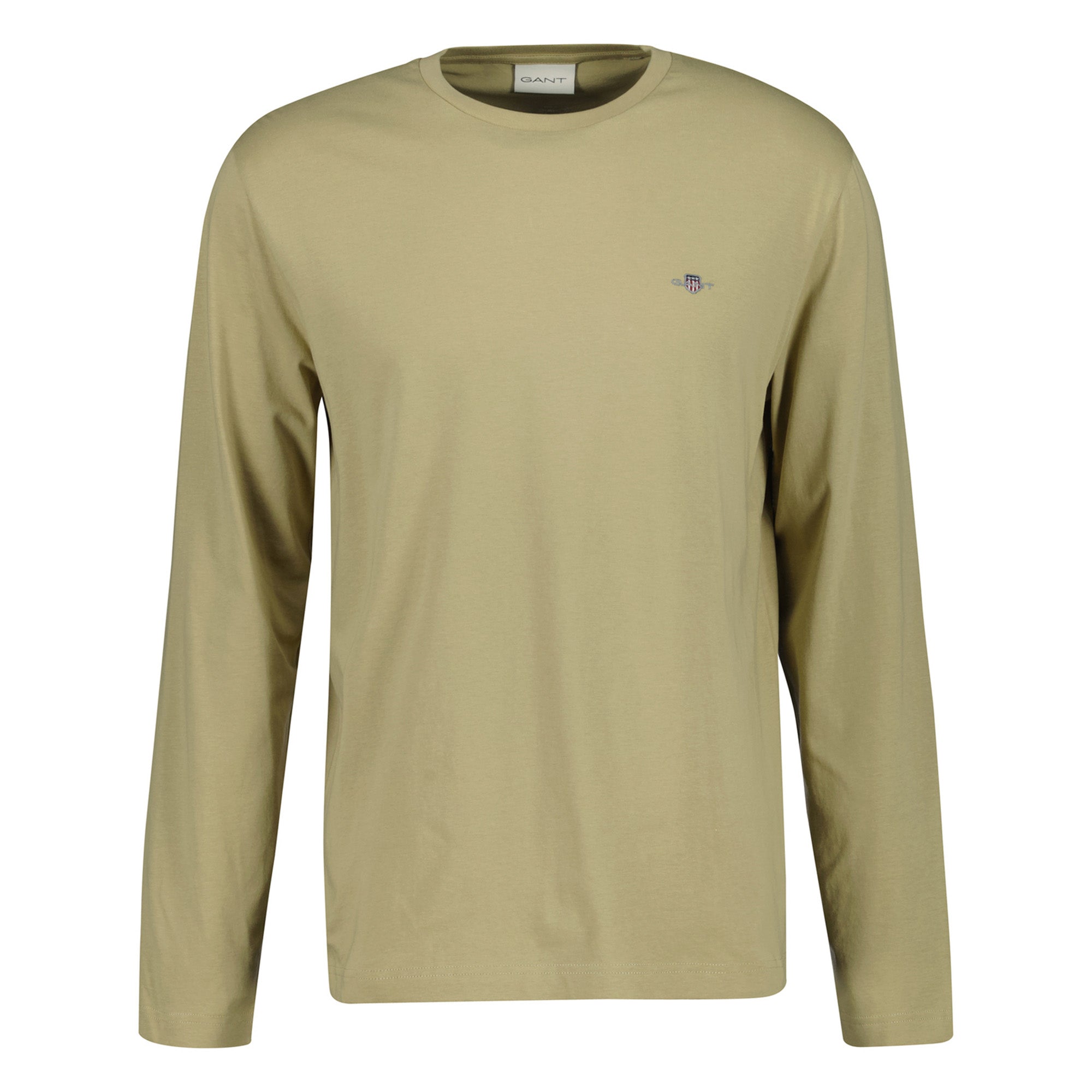 GANT Herren Longsleeve - REGULAR SHIELD LS, Shirt, Rundhals, Langarm, Baumwolle