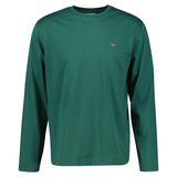 GANT Herren Longsleeve - REGULAR SHIELD LS, Shirt, Rundhals, Langarm, Baumwolle