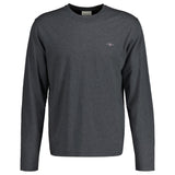 GANT Herren Longsleeve - REGULAR SHIELD LS, Shirt, Rundhals, Langarm, Baumwolle