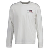 GANT Men's Long Sleeve Shirt - REGULAR MEDIUM ARCHIVE SHIELD, C-Neck, Cotton