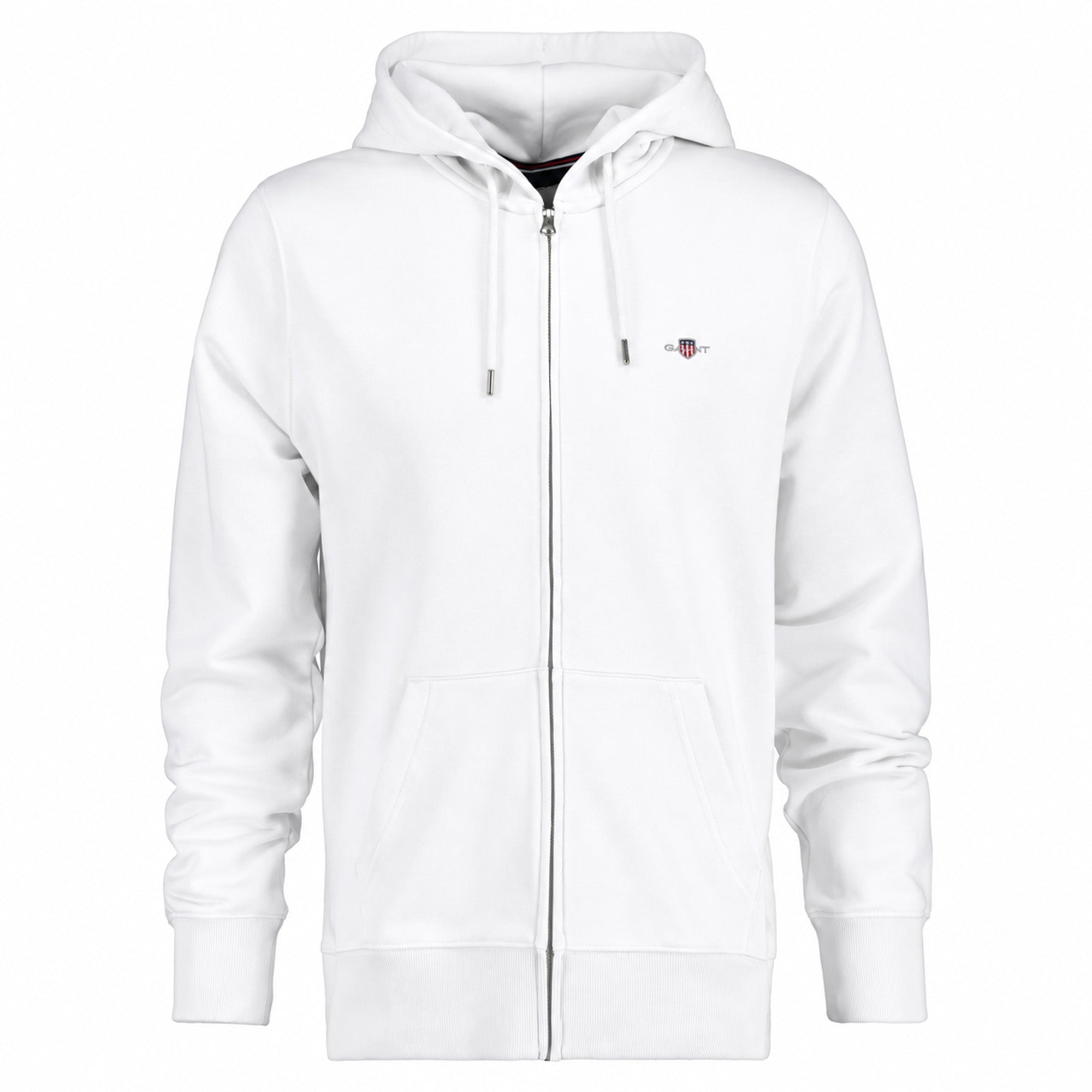 GANT Herren Sweatjacke - REGULAR SHIELD FULL ZIP HOODIE, Kapuze, Baumwoll-Mix