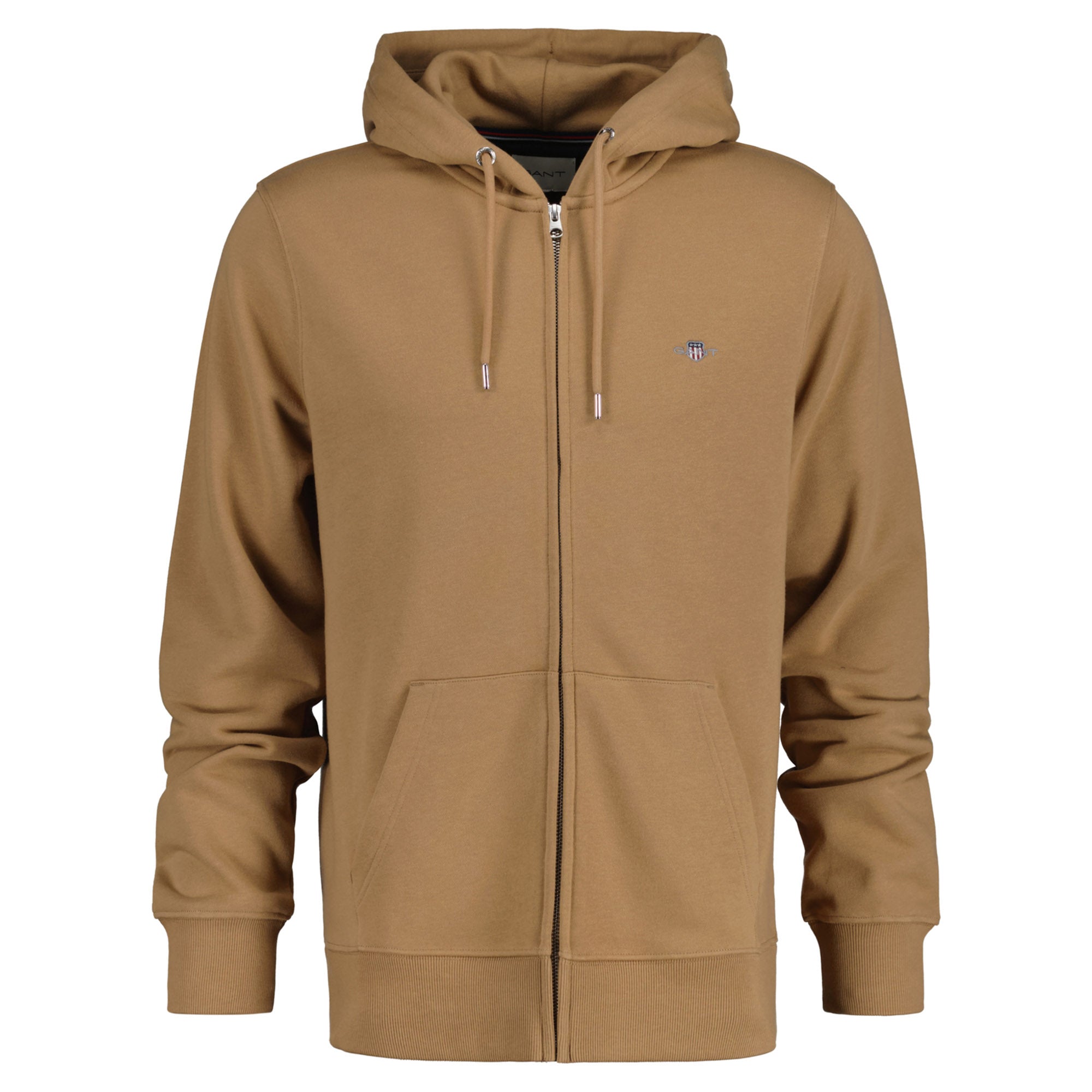 GANT Herren Sweatjacke - REGULAR SHIELD FULL ZIP HOODIE, Kapuze, Baumwoll-Mix