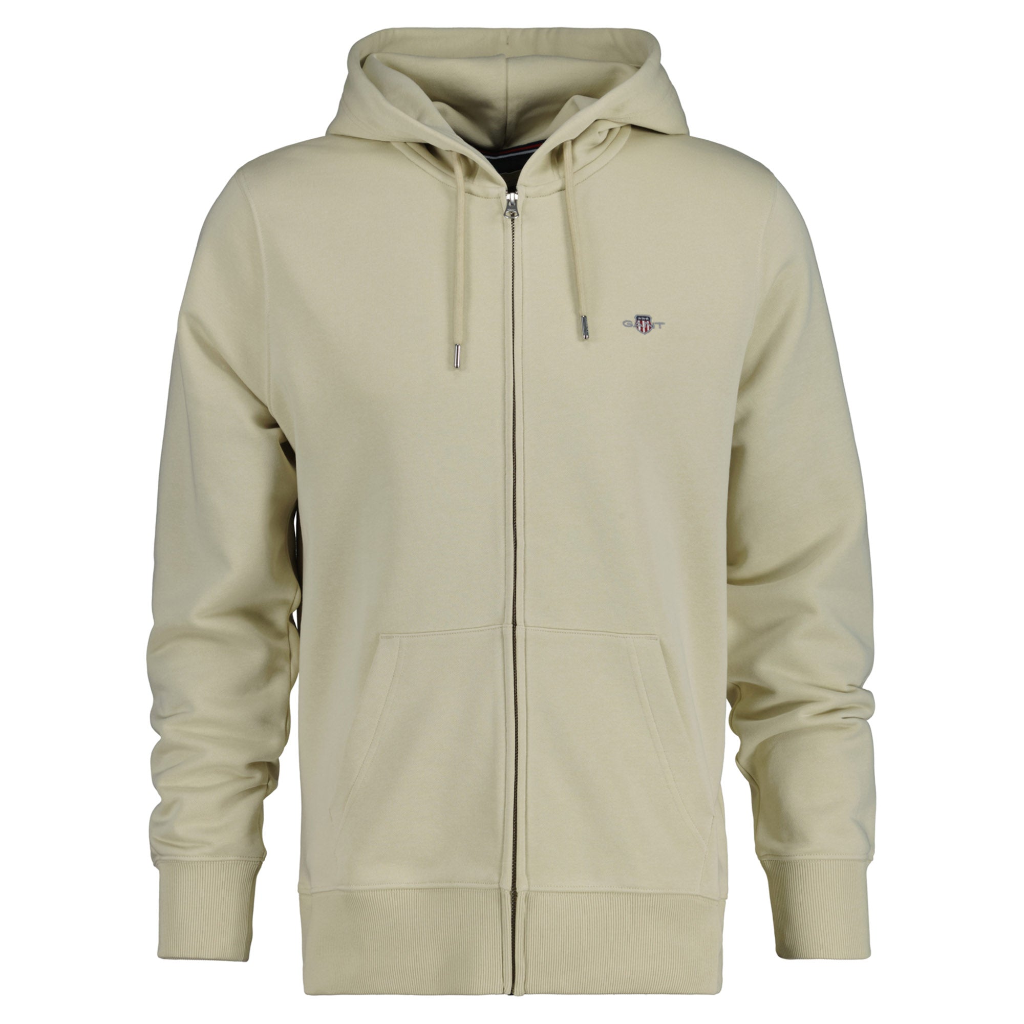 GANT Herren Sweatjacke - REGULAR SHIELD FULL ZIP HOODIE, Kapuze, Baumwoll-Mix