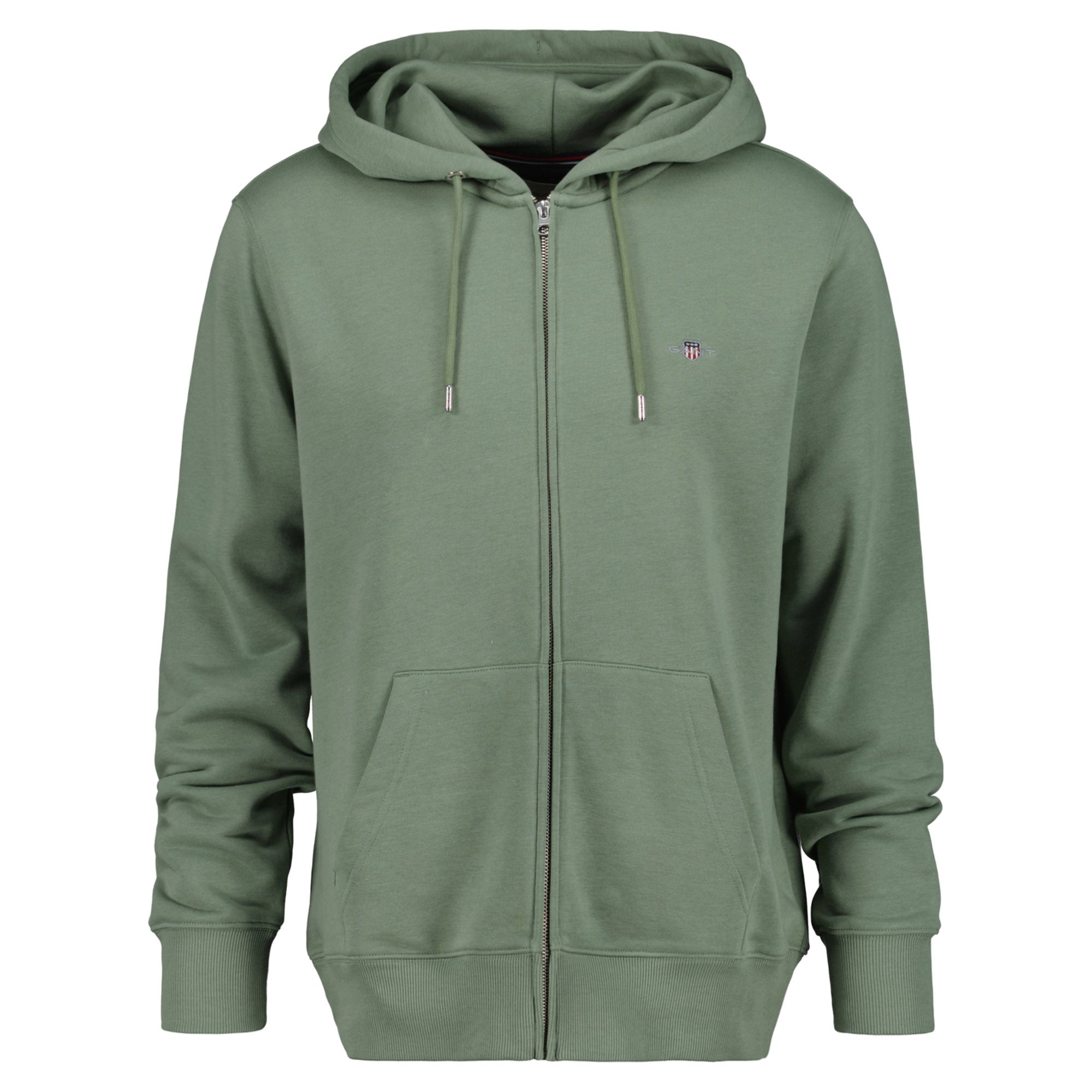 GANT Herren Sweatjacke - REGULAR SHIELD FULL ZIP HOODIE, Kapuze, Baumwoll-Mix