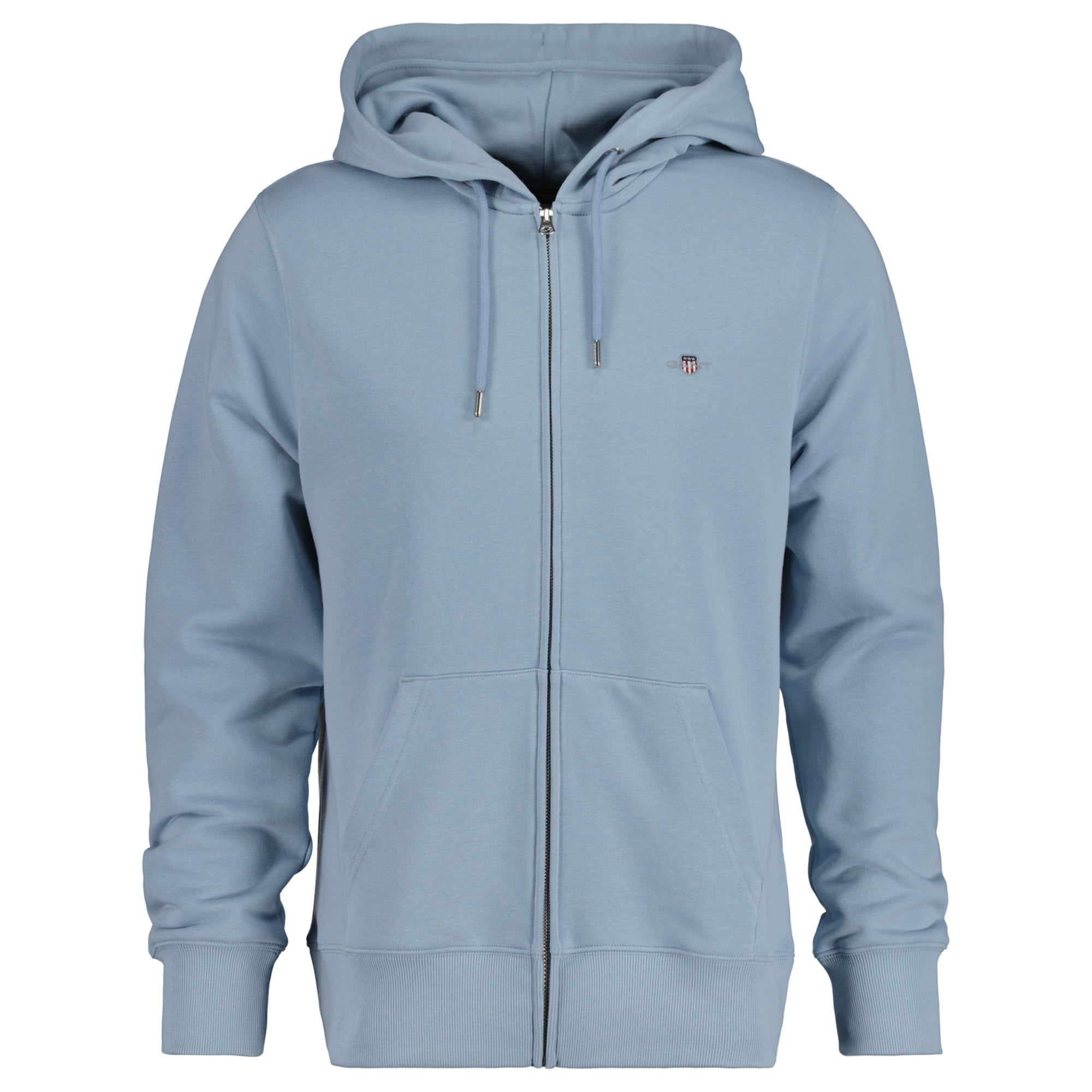 GANT Herren Sweatjacke - REGULAR SHIELD FULL ZIP HOODIE, Kapuze, Baumwoll-Mix
