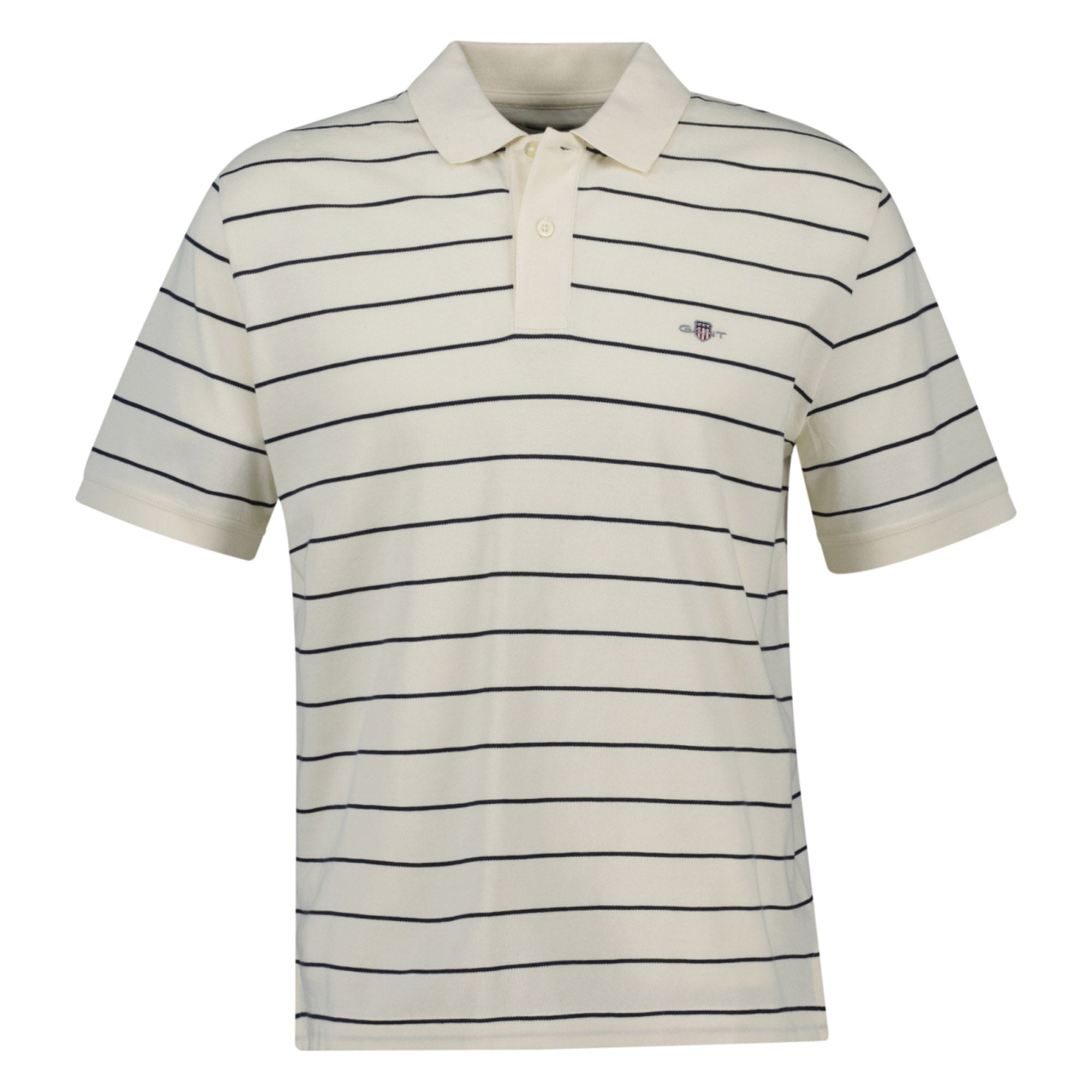 GANT Herren Poloshirt - STRIPED POLO, Kurzarm, Knopfleiste, Logo, gestreift
