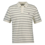GANT Herren Poloshirt - STRIPED POLO, Kurzarm, Knopfleiste, Logo, gestreift