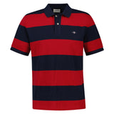 GANT Herren Poloshirt - BLOCK STRIPE POLO, Kurzarm, Knopfleiste, Logo, gestreift