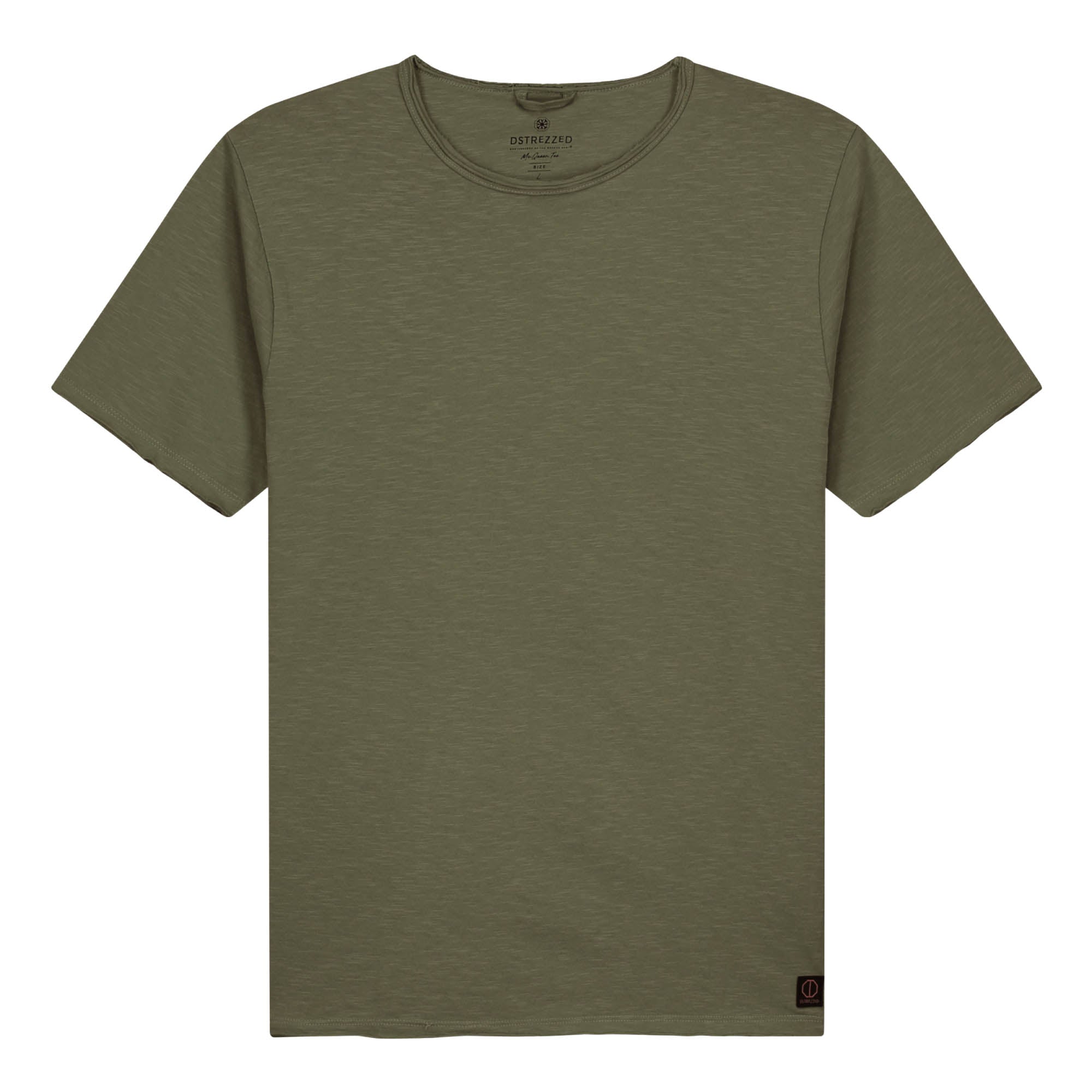 DSTREZZED Men's T-shirt - Mc Queen, round neck, slub jersey, cotton, plain colour