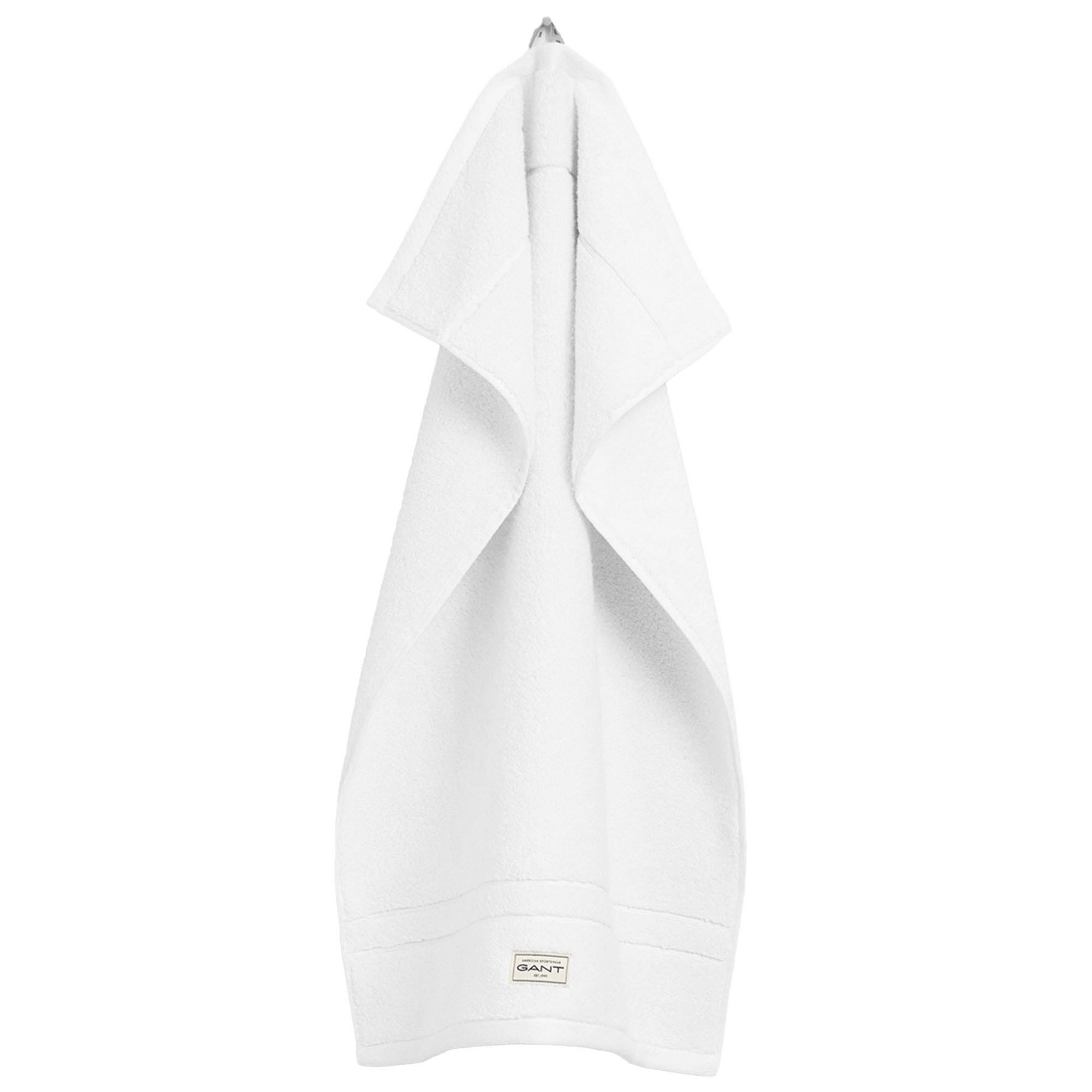 GANT Gästetuch - Premium Handtuch, Frottee, Bio-Baumwolle, Logo, uni