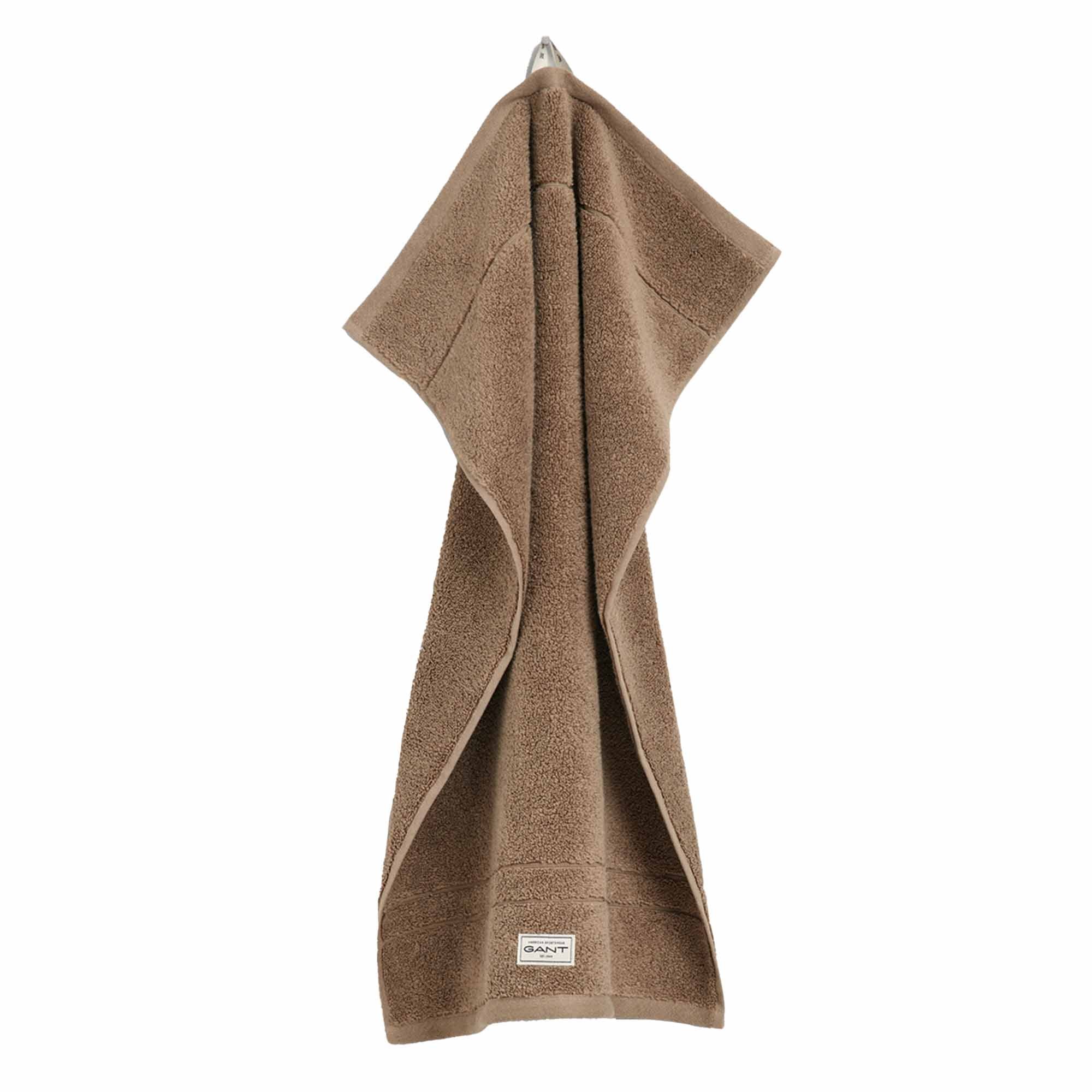 GANT Gästetuch - Premium Handtuch, Frottee, Bio-Baumwolle, Logo, uni