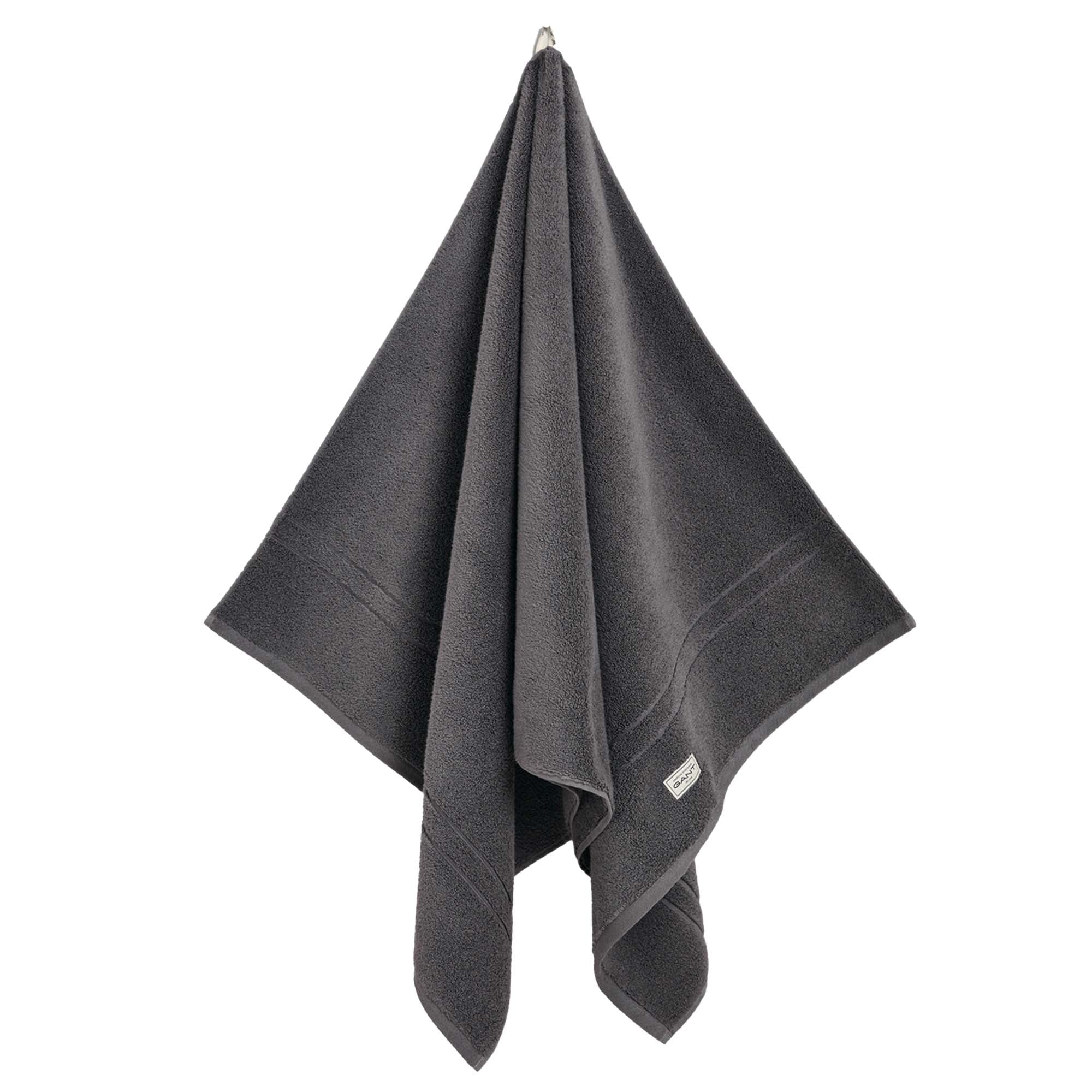 GANT Duschtuch - Premium Towel, Frottee, Bio-Baumwolle, Logo, uni