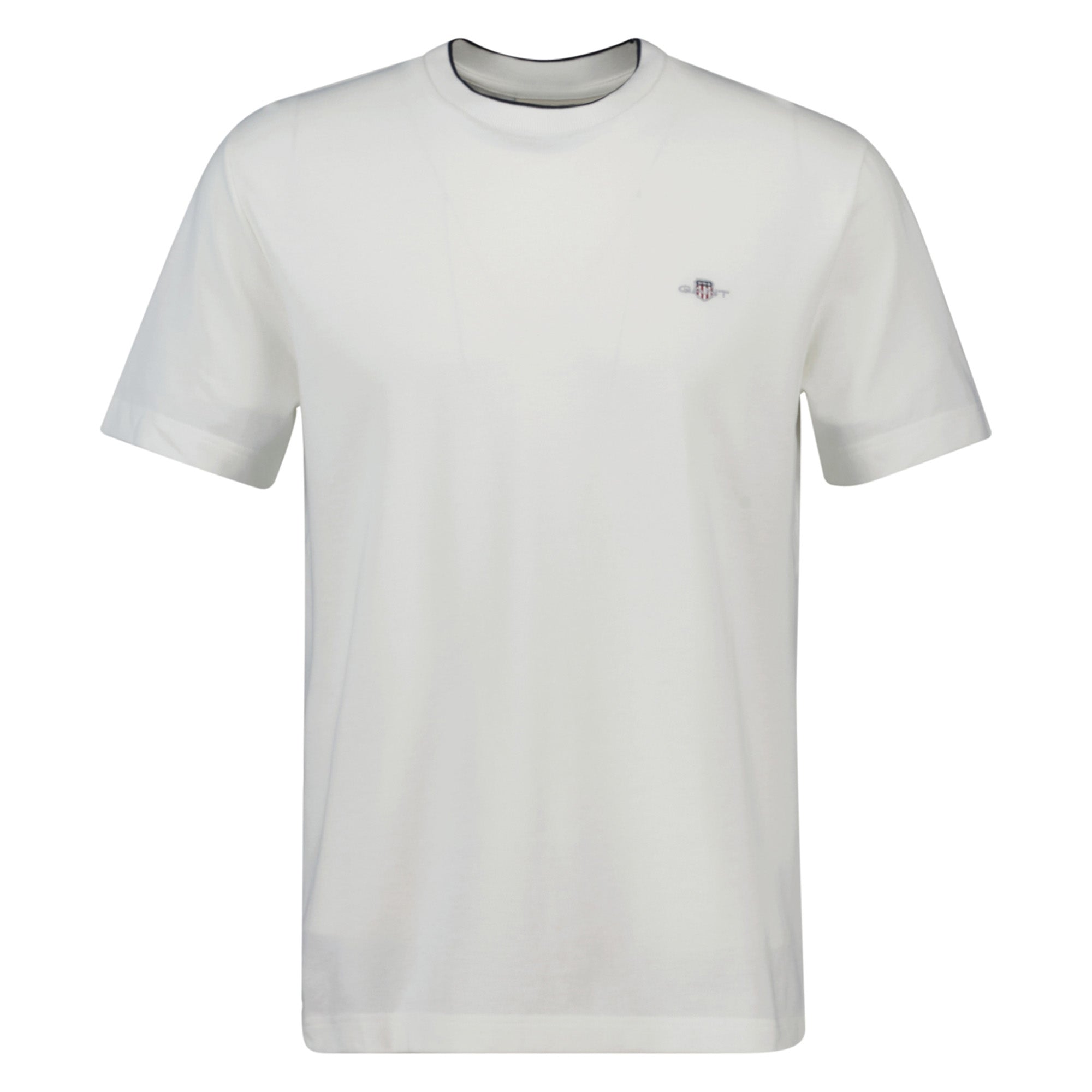 GANT Herren Pique-T-Shirt - PIQUE T-SHIRT, Kurzarm, Rundhals, Logo, uni